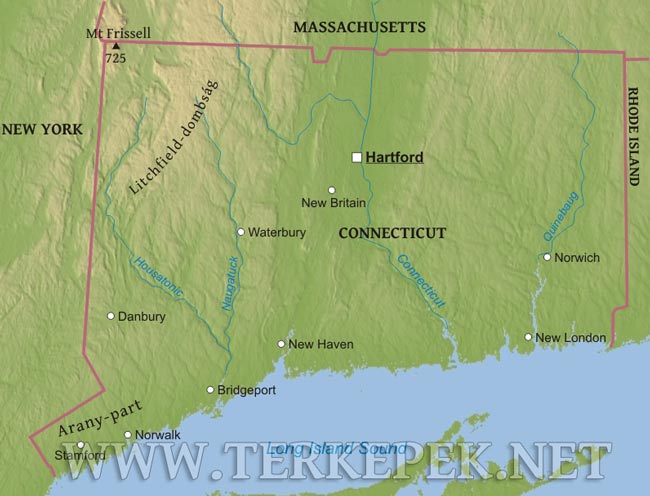 Connecticut térkép