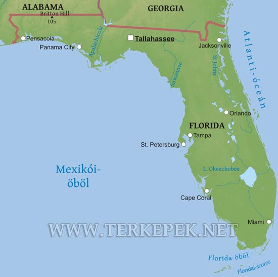 Florida térkép