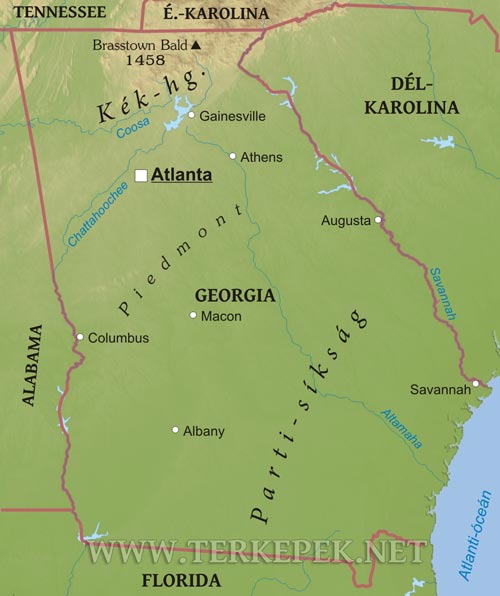 Georgia térkép