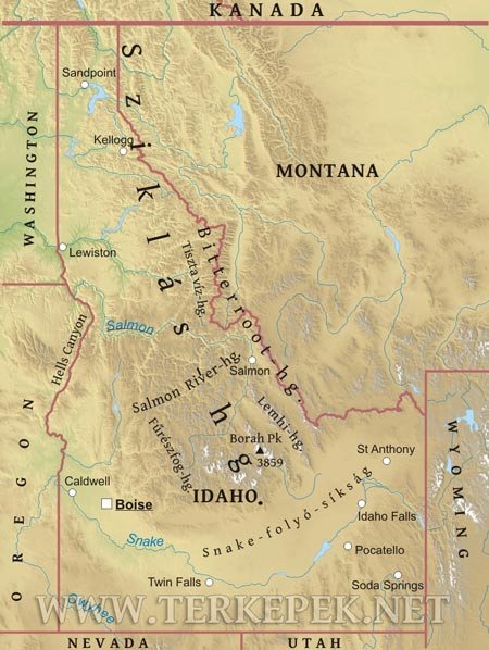 Idaho térkép
