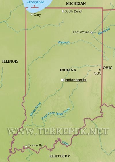 Indiana térkép
