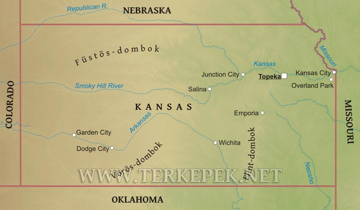 Kansas térkép