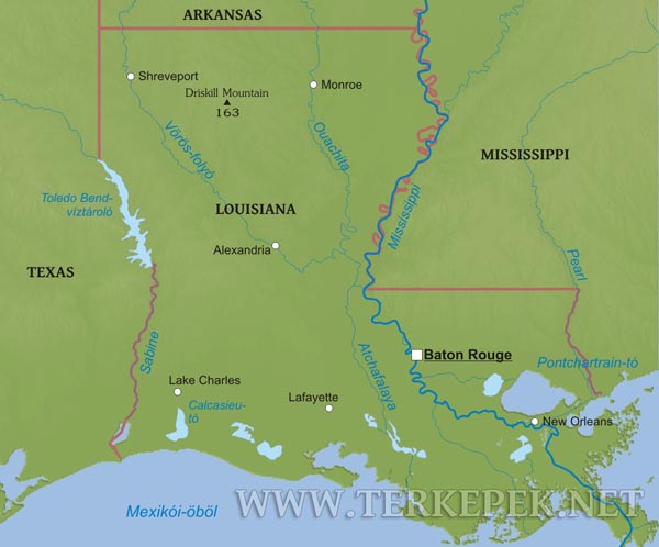 Louisiana térkép