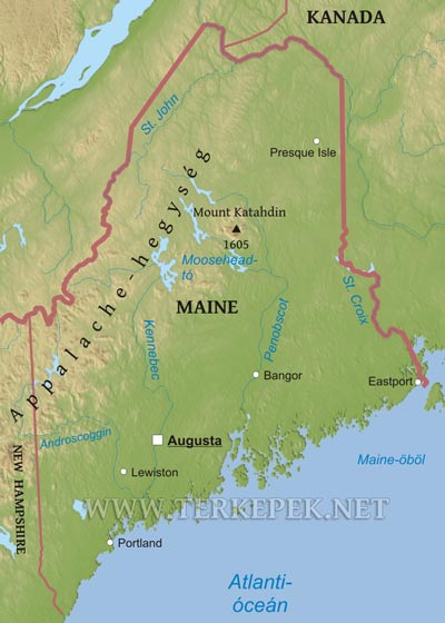 Maine térkép
