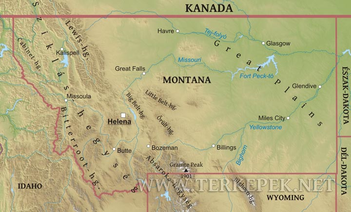 Montana térkép