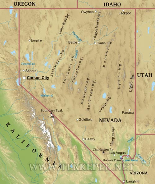 Nevada térkép