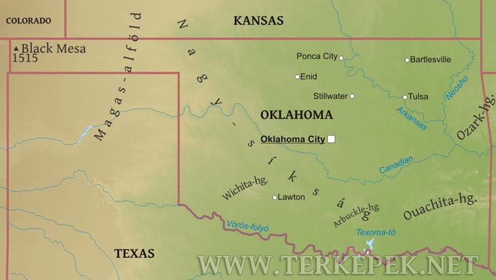 Oklahoma térkép
