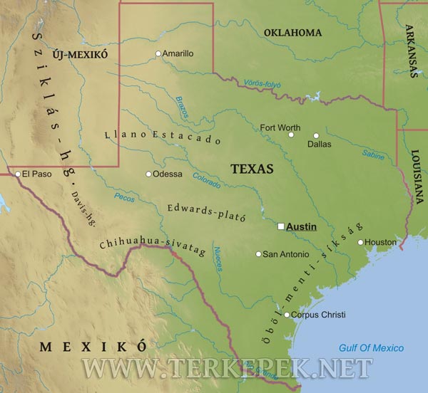 Texas térkép