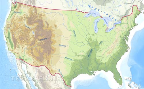 USA vízrajza