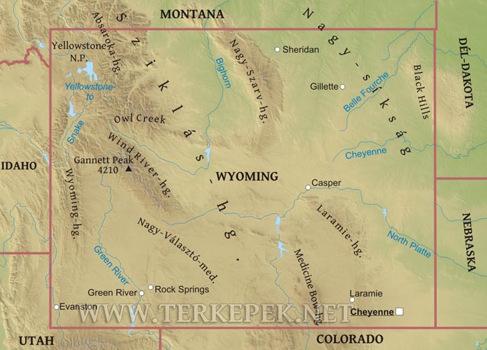 Wyoming térkép